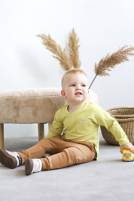 Лонгслив Pocket, Фисташковый - фото 1