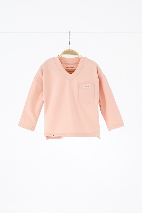 Лонгслив Pocket, Персиковый