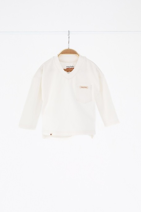 Лонгслів Pocket, Молочний