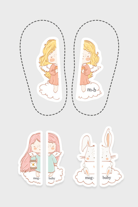 Обучающие наклейки для обуви Angels