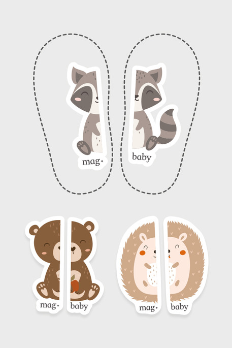 Обучающие наклейки для обуви Magic forest