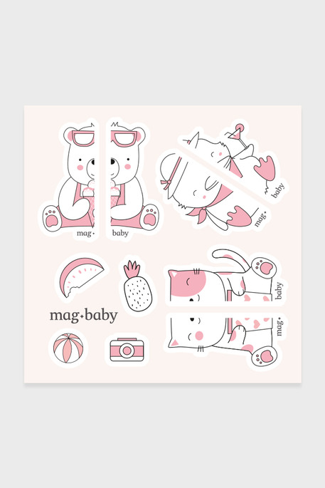 Обучающие наклейки для обуви Pink summer - фото 1