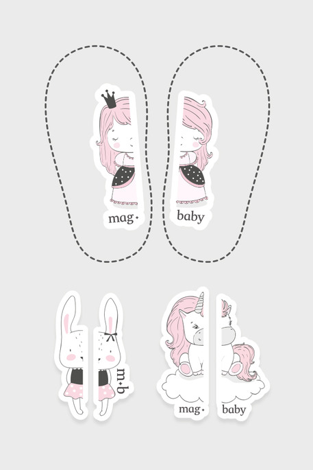 Обучающие наклейки для обуви Princess