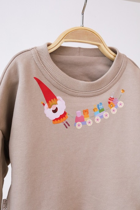 Новогодний свитшот Gnome, темный таш - фото 3