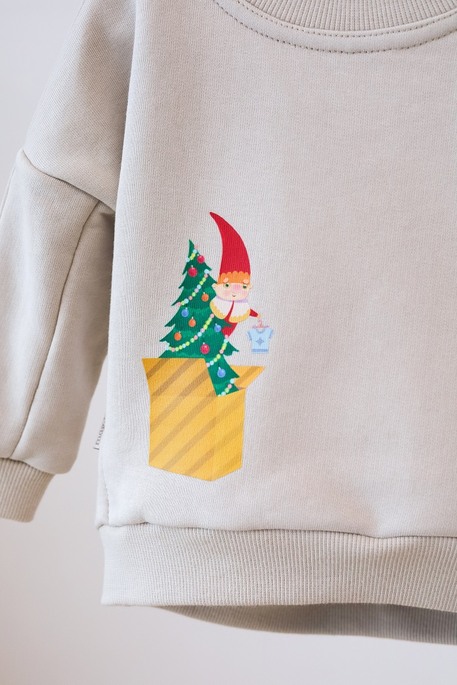 Новорічний світшот Gnome, слонова кістка - фото 6