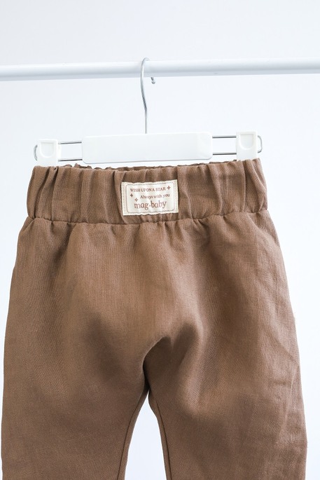 Льняные штаны-шорты Ivon, Коричневые - фото 5