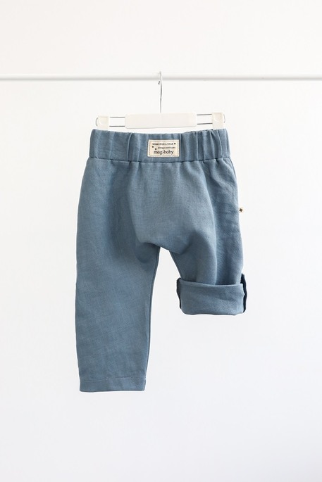 Льняные штаны-шорты Ivon, Синие - фото 6