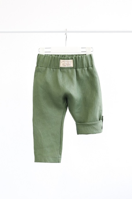 Льняные штаны-шорты Ivon, Зеленые - фото 4