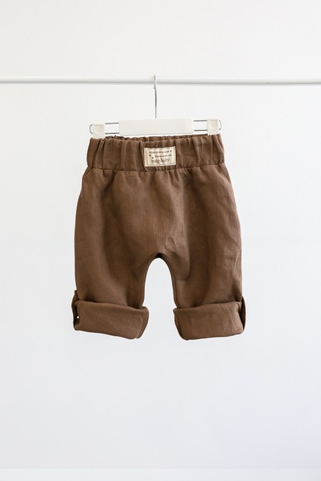 Льняные штаны-шорты Ivon, Коричневые - фото 3