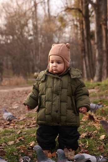 Зимняя куртка-пуффер Brick, Хаки - фото 1