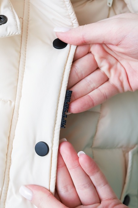 Зимняя куртка-пуффер Brick, Кремовая - фото 7