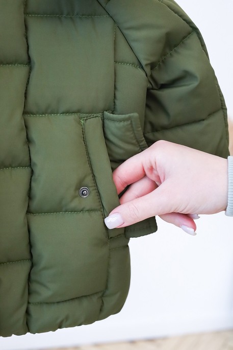 Зимняя куртка-пуффер Brick, Хаки - фото 4