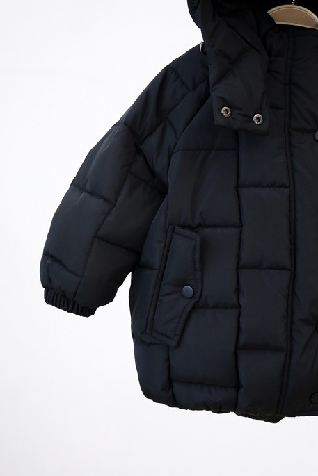 Зимняя куртка-пуффер Brick, Черная - фото 5