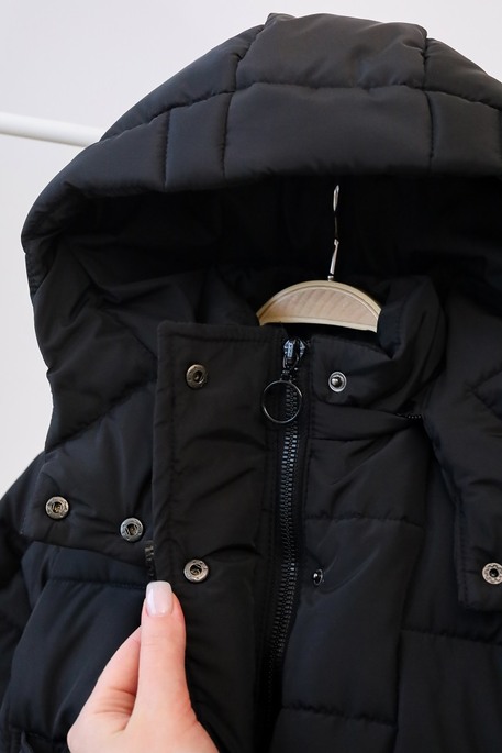 Зимняя куртка-пуффер Brick, Черная - фото 3