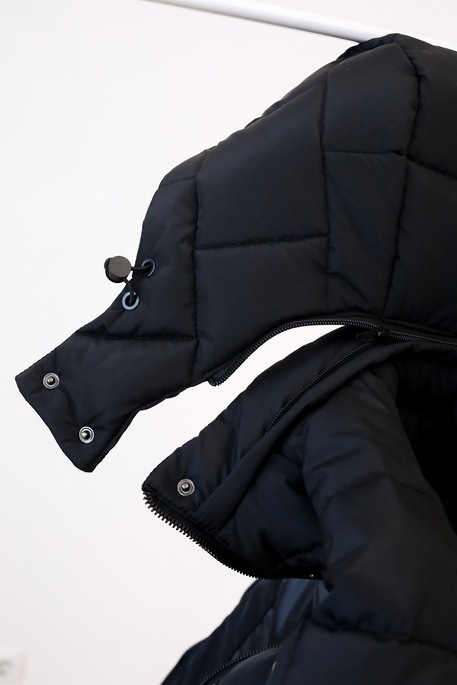 Зимняя куртка-пуффер Brick, Черная - фото 8
