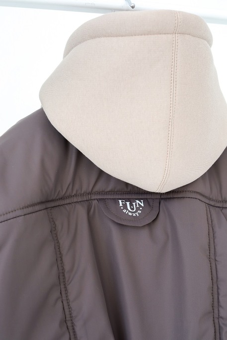 Куртка-бомбер Bonny, Серо-коричневая - фото 7