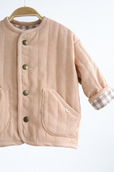 Вельветовая стеганая куртка Dutta, Бежевая - фото 2