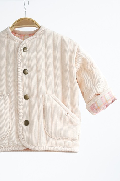 Вельветовая стеганая куртка Dutta, Ванильная - фото 4