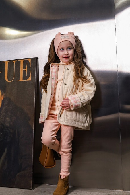 Вельветовая стеганая куртка Dutta, Ванильная - фото 3