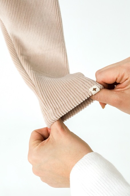 Велюровые лосины на флисе Louise, Бежевые - фото 3