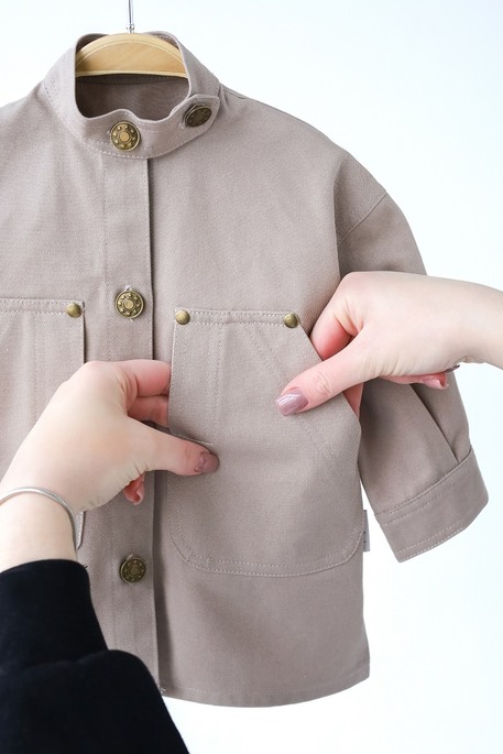 Джинсова куртка-сорочка Kinsley, Темний таш - фото 3