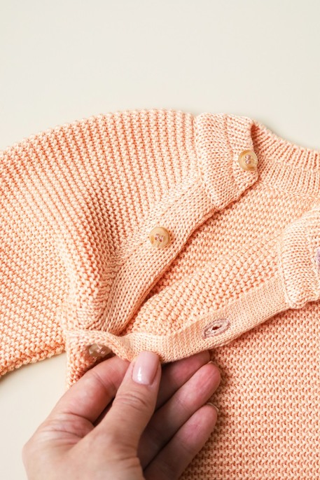 Бавовняний светр Star, Персиковий - фото 3