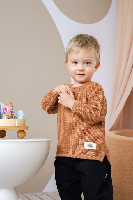 Хлопковый свитер Star, Коричневый