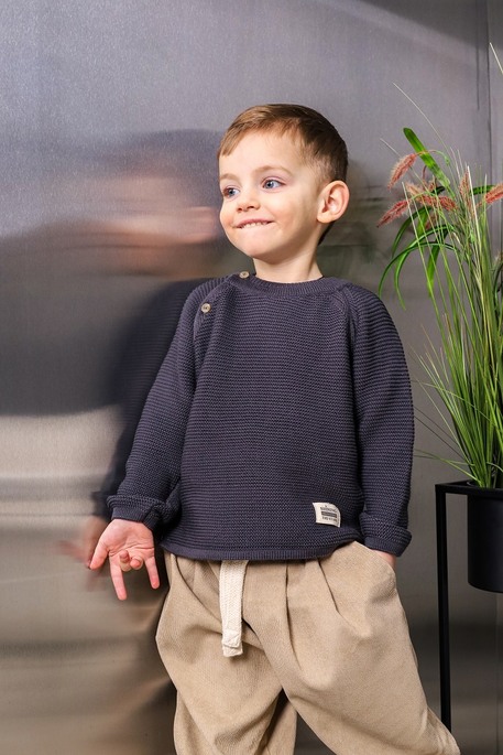 Хлопковый свитер Star, Графитовый