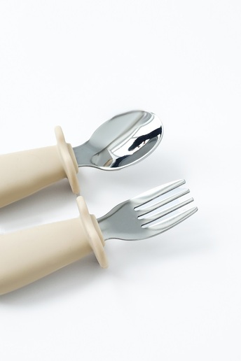 Ложка з виделкою Metal, Бежева - фото 1