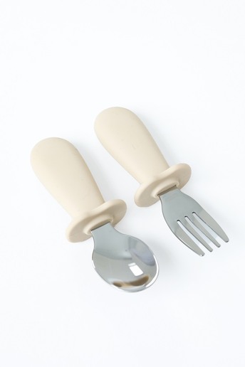 Ложка з виделкою Metal, Бежева - фото 2