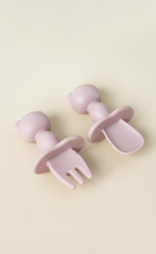 Ложка з виделкою Panda, Рожева - фото 2