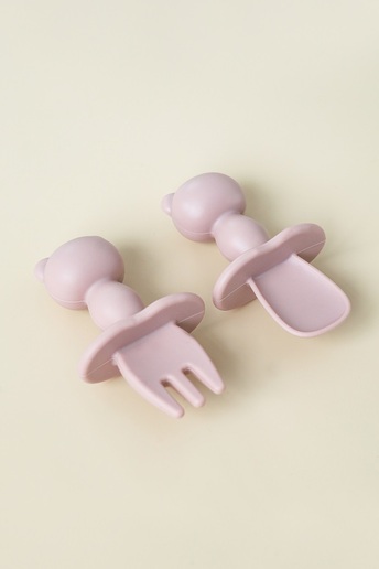 Ложка з виделкою Panda, Рожева - фото 2