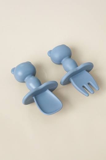 Ложка з виделкою Panda, Сіра - фото 2