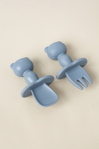 Ложка з виделкою Panda, Сіра - фото 2