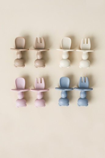 Ложка з виделкою Panda, Бежева - фото 1