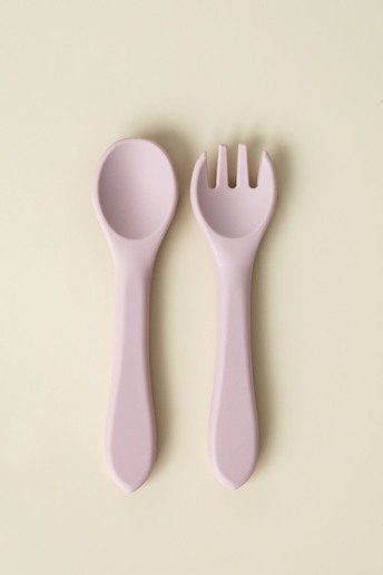 Ложка з виделкою Simply, Рожева