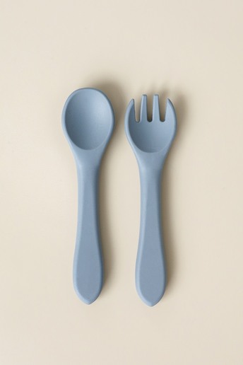 Ложка з виделкою Simply, Сіра