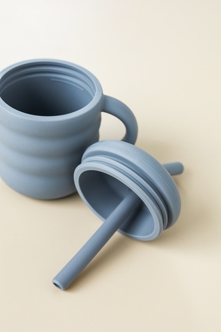 Поїльник з трубочкою Simply, Сірий - фото 2