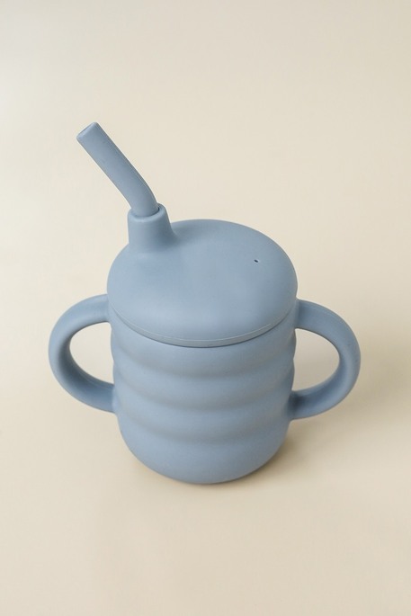 Поїльник з трубочкою Simply, Сірий