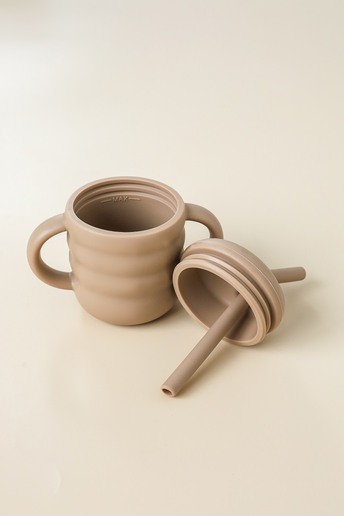 Поїльник з трубочкою Simply, Коричневий - фото 1