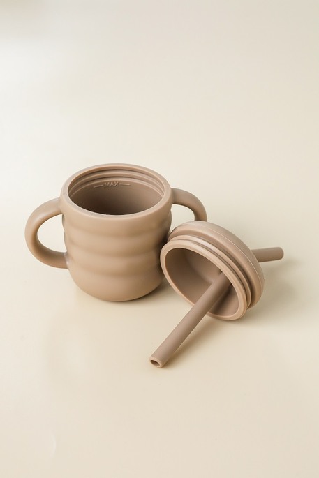 Поїльник з трубочкою Simply, Коричневий - фото 1