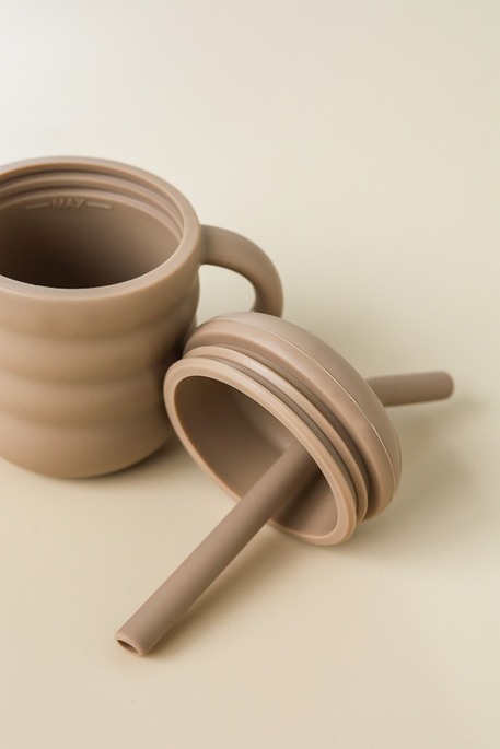 Поїльник з трубочкою Simply, Коричневий - фото 2