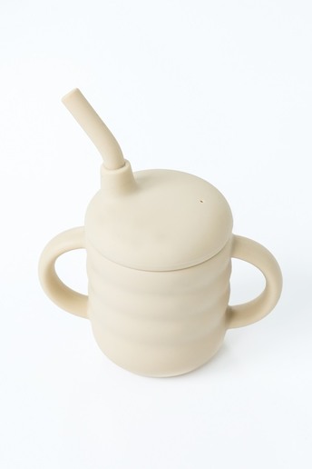 Поїльник з трубочкою Simply, Бежевий