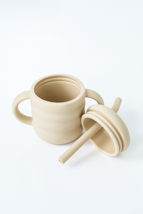 Поїльник з трубочкою Simply, Бежевий - фото 1