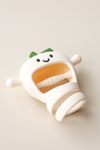 Силіконовий прорізувач-рукавичка Apple, Бежевий - фото 2