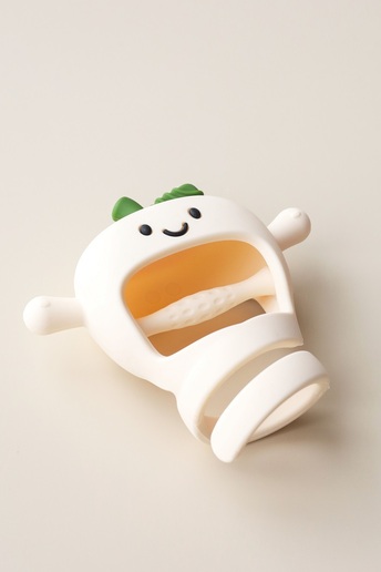 Силиконовый прорезыватель-рукавичка Apple, Бежевый - фото 2