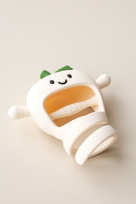 Силіконовий прорізувач-рукавичка Apple, Бежевий - фото 2