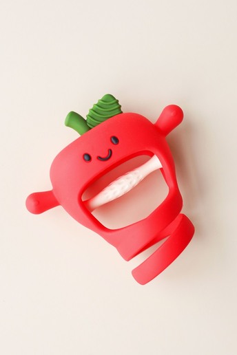 Силіконовий прорізувач-рукавичка Apple, Червоний