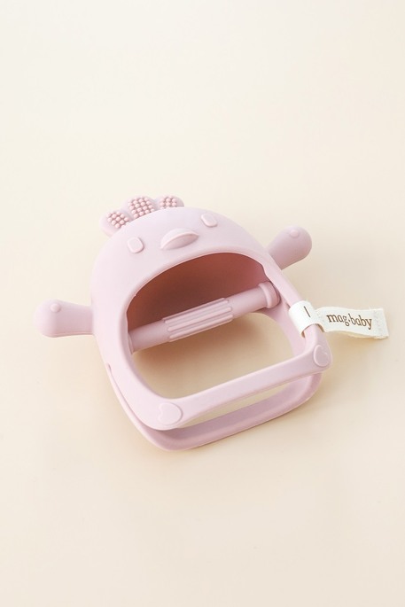 Силиконовый прорезыватель-рукавичка Bird, Розовый - фото 1