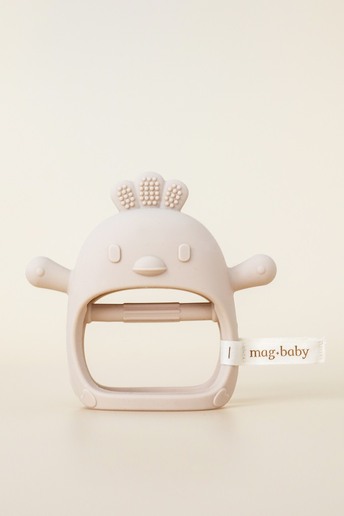 Силіконовий прорізувач-рукавичка Bird, Бежева